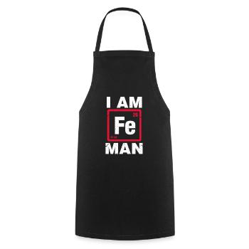 Chemistry iron - Cooking Apron - black - Front - AI Model Male 185 dark (185cm)