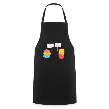 science - Cooking Apron - black - Front - AI Model Male 185 dark (185cm)