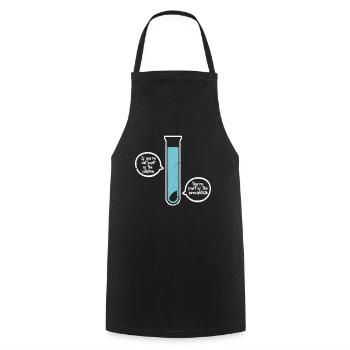 Chemistry science physics science laboratory gift - Cooking Apron - black - Front - AI Model Male 185 dark (185cm)