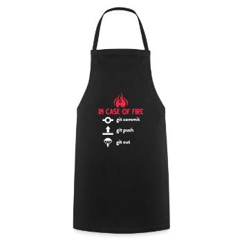programmer - Cooking Apron - black - Front - AI Model Male 185 dark (185cm)