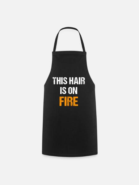 This Hair is on Fire | Lustig Ginger Rothaarige - Kochschürze - Schwarz