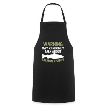 Drôle de pêche au saumon Cadeau du lac Freshwater - Tablier de cuisine - noir - Devant - AI Model Male 185 dark (185cm)