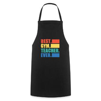 Entraîneur de fitness - Tablier de cuisine - noir - Devant - AI Model Male 185 dark (185cm)