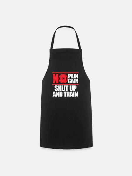 Fitness gym bodybuilding workout gym - Cooking Apron - black