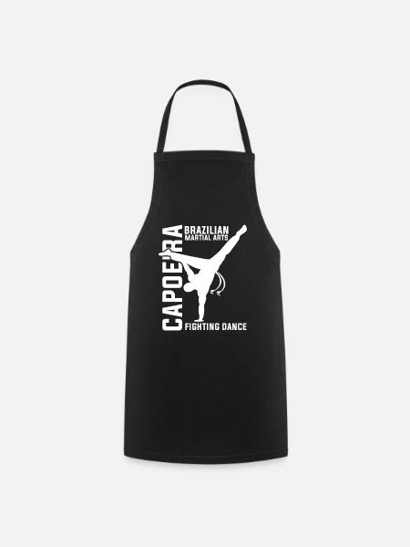 Capoeira danseurs d'arts martiaux - Tablier de cuisine - noir