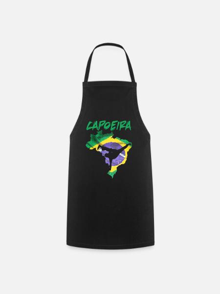 Capoeira Brésil Pays des Arts Martiaux - Tablier de cuisine - noir