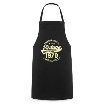 Millésime 1970 - Tablier de cuisine - noir - Devant - AI Model Male 185 dark (185cm)