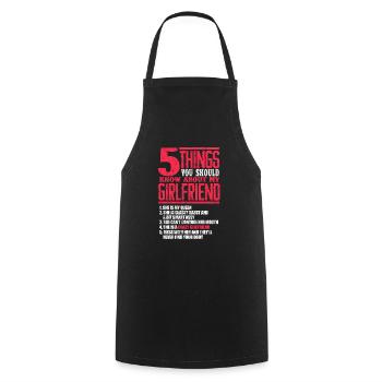 petite amie - Tablier de cuisine - noir - Devant - AI Model Male 185 dark (185cm)