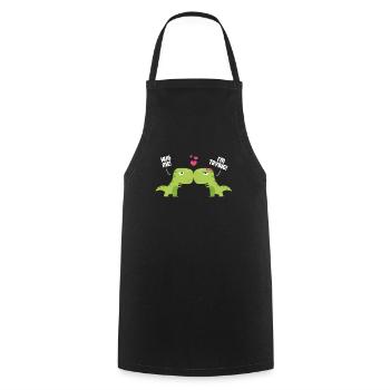 dinosaur - Cooking Apron - black - Front - AI Model Male 185 dark (185cm)
