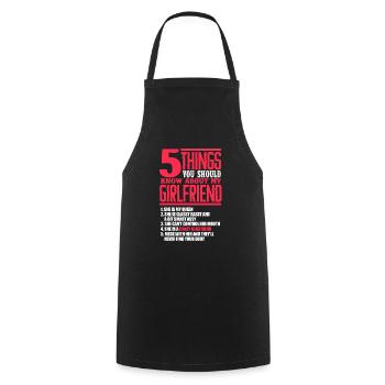 Cadeau de Saint Valentin copain copain partenaire - Tablier de cuisine - noir - Devant - AI Model Male 185 dark (185cm)