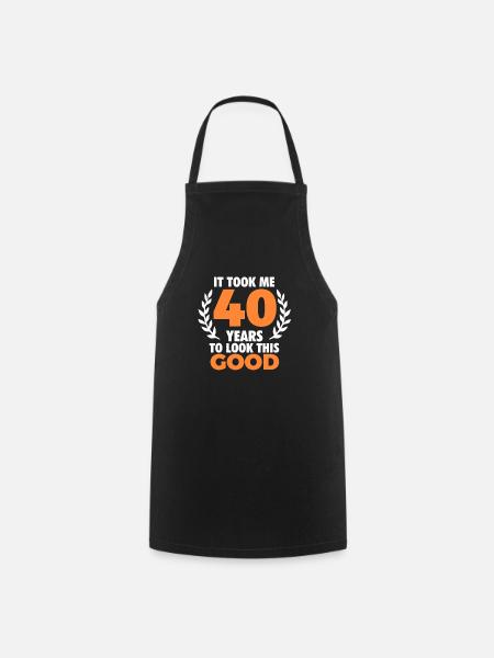 40. Geburtstag 40 Jahre 1980 Birthday Geschenk - Kochschürze - Schwarz