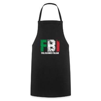 Italian Italy Italian Italia Gift - Cooking Apron - black - Front - AI Model Male 185 dark (185cm)