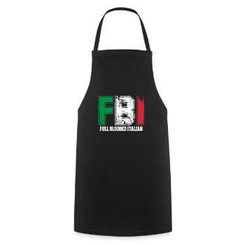 italien - Tablier de cuisine - noir - Devant - AI Model Male 185 dark (185cm)