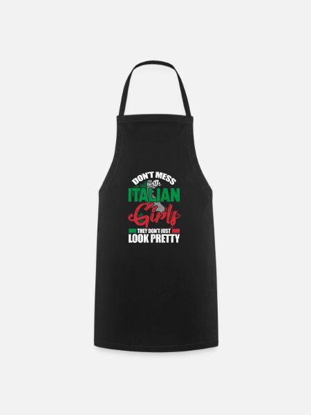 Italien - Tablier de cuisine - noir