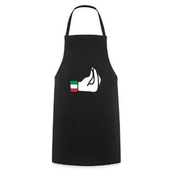 Italiens Italie Italian Italia cadeau - Tablier de cuisine - noir - Devant - AI Model Male 185 dark (185cm)