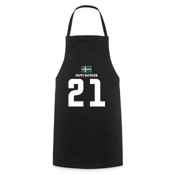 Schwedische Namen Fußball Sauf Mallorca Trikot - Kochschürze - Schwarz - Vorne - AI Model Male 185 dark (185cm)
