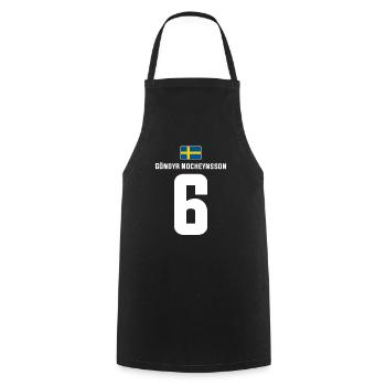 Schwedische Namen Fußball Sauf Mallorca Trikot - Kochschürze - Schwarz - Vorne - AI Model Male 185 dark (185cm)
