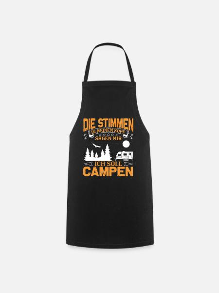 Ich soll Campen - Kochschürze - Schwarz