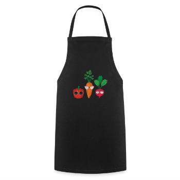 Vegan - Cooking Apron - black - Front - AI Model Male 185 dark (185cm)