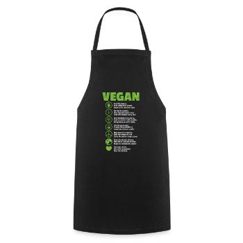 Vegan Vegan Veganism Vegan Gift - Cooking Apron - black - Front - AI Model Male 185 dark (185cm)