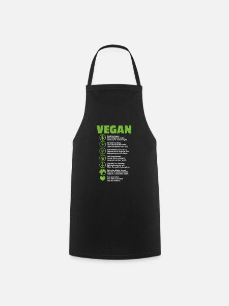 Vegan Vegan Veganism Vegan Gift - Cooking Apron - black