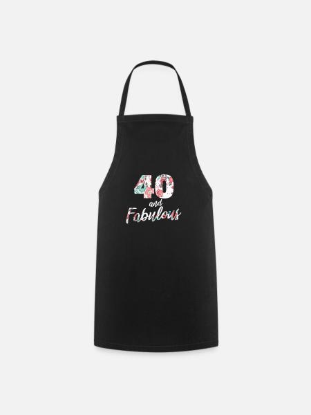 40e anniversaire 40 ans 1980 bday cadeau - Tablier de cuisine - noir