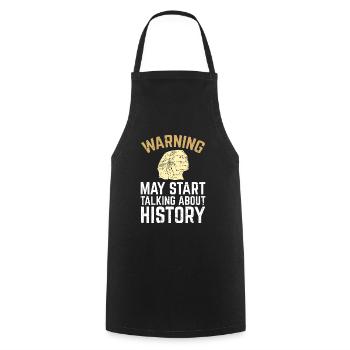 Professeur d'histoire - Tablier de cuisine - noir - Devant - AI Model Male 185 dark (185cm)