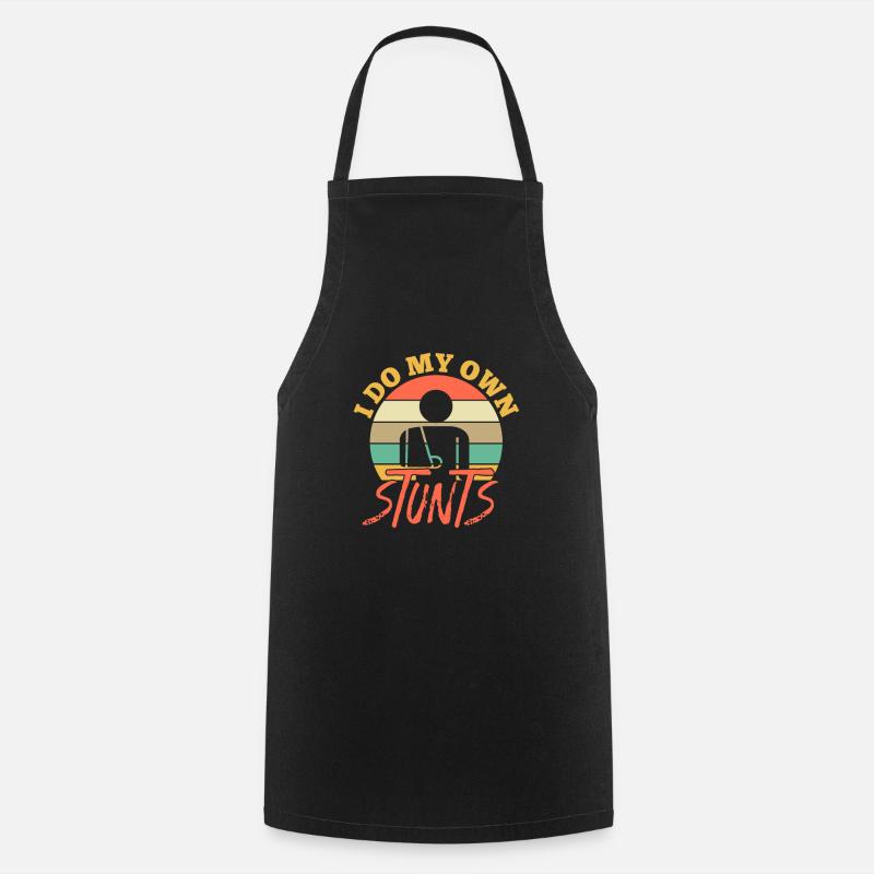 Broken Arm Broken Accident Arm Stunt Gift - Cooking Apron - black