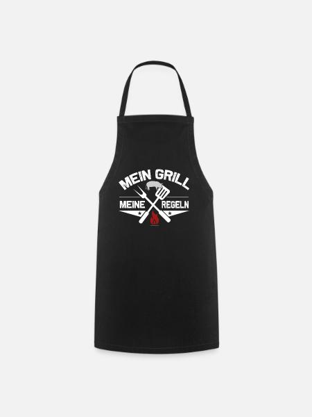 Mein Grill meine Regeln - Kochschürze - Schwarz