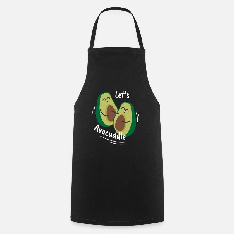 Lets Avocuddle Avocado Kuscheln Süß - Kochschürze - Schwarz