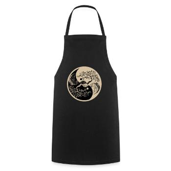 Vikings Nordic mythology rune fish - Cooking Apron - black - Front - AI Model Male 185 dark (185cm)
