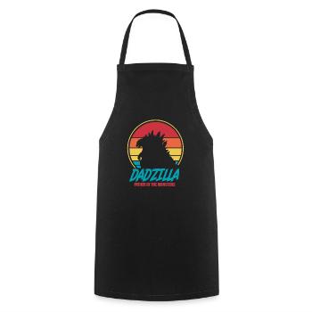 Father daddy daughter son family father's day gift - Cooking Apron - black - Front - AI Model Male 185 dark (185cm)