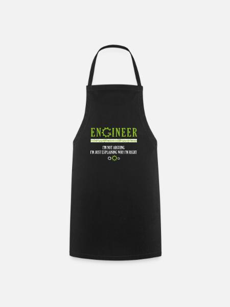 Engineer I'm Not Arguing Engineers Fun Christmas E - Cooking Apron - black