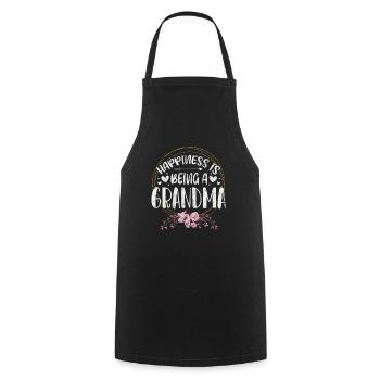Grandma grandson grandmother grandma grandchild gift - Cooking Apron - black - Front - AI Model Male 185 dark (185cm)