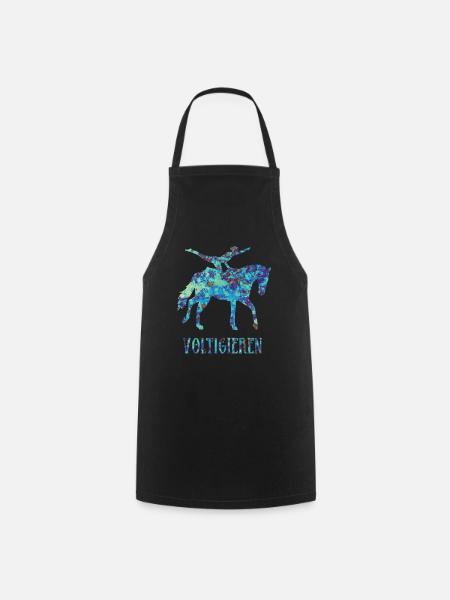 Voltigieren Pferdesport Volti Voltigier Geschenk - Kochschürze - Schwarz