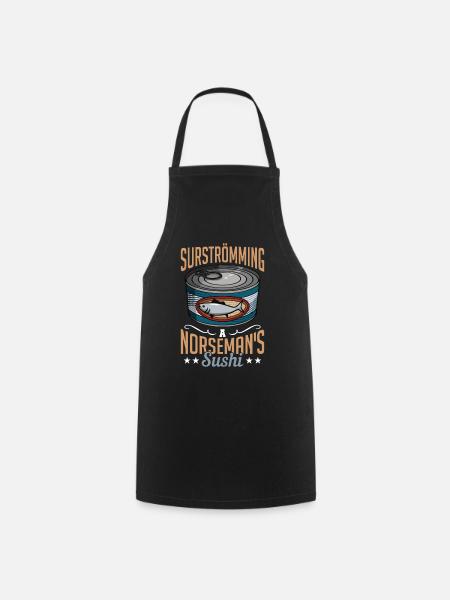 Surströmming Sweden Sushi Surströmming - Cooking Apron - black