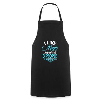 music - Cooking Apron - black - Front - AI Model Male 185 dark (185cm)