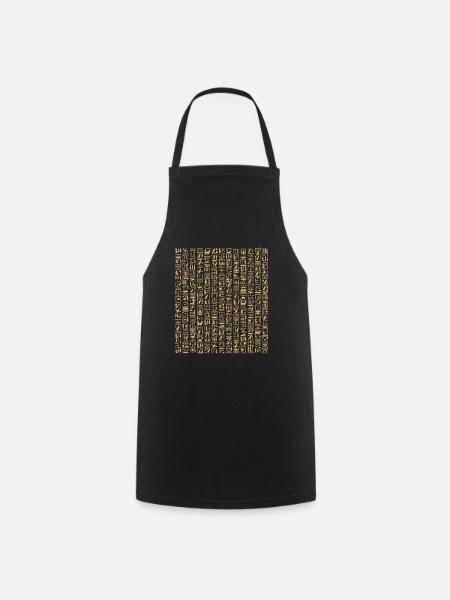 Pyramide égyptienne de hiéroglyphes égyptiens - Tablier de cuisine - noir