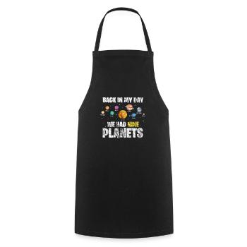 Astronomy planets - Cooking Apron - black - Front - AI Model Male 185 dark (185cm)