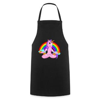 Einhorn LGBT Trend Mädchen Kawaii Geschenk - Kochschürze - Schwarz - Vorne - AI Model Male 185 dark (185cm)