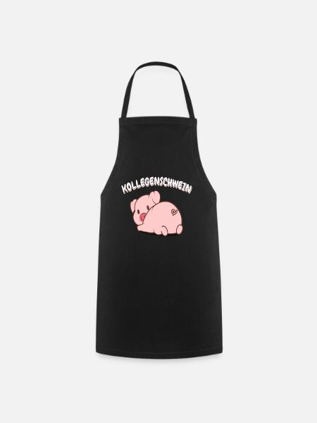 Kollegenschwein Büro Arbeitskollegen - Kochschürze - Schwarz