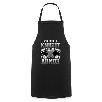 Drôle forgeron enclume fer-cadeau - Tablier de cuisine - noir - Devant - AI Model Male 185 dark (185cm)