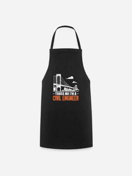 Civil engineer engineer architect construction gift - Cooking Apron - black