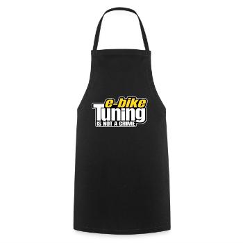 E-Bike Tuning Is Not A Crime Ebike EMTB MTB Tuner - Cooking Apron - black - Front - AI Model Male 185 dark (185cm)