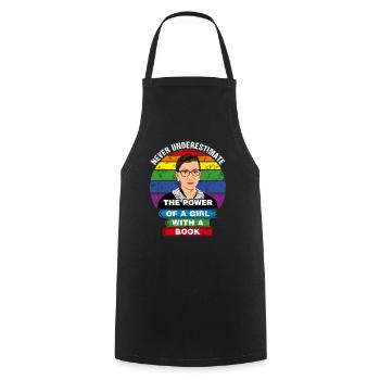 Féministe Ruth Bader Ginsburg RBG Citation Fille Avec B - Tablier de cuisine - noir - Devant - AI Model Male 185 dark (185cm)