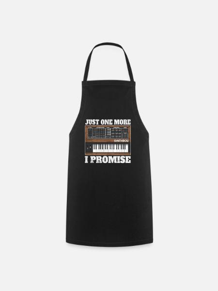 Just One More Funny Synthesizer Gift Synths Lover - Cooking Apron - black