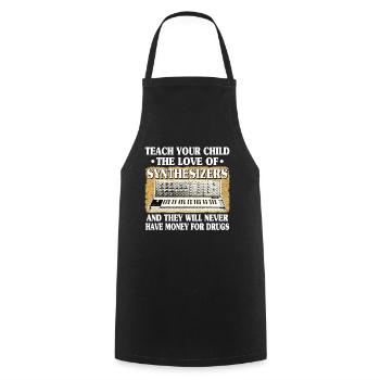 Funny Analog Synthesizer Quote Synths Modular ADSR - Cooking Apron - black - Front - AI Model Male 185 dark (185cm)