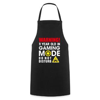 11e cadeau d'anniversaire pour garçons et filles de 11 ans Fu - Tablier de cuisine - noir - Devant - AI Model Male 185 dark (185cm)