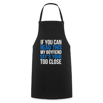 Freundin Liebe Paar GF Valentinstag Geschenk - Kochschürze - Schwarz - Vorne - AI Model Male 185 dark (185cm)
