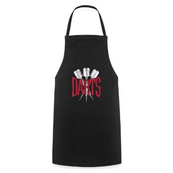 Dart Darts Bullseye Dartboard Dart Gift - Cooking Apron - black - Front - AI Model Male 185 dark (185cm)